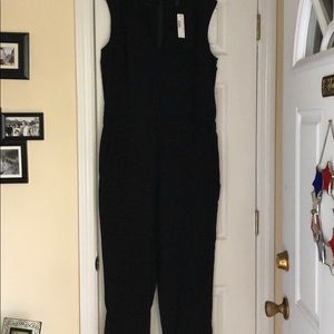 Black sleeveless J Crew jumpsuit